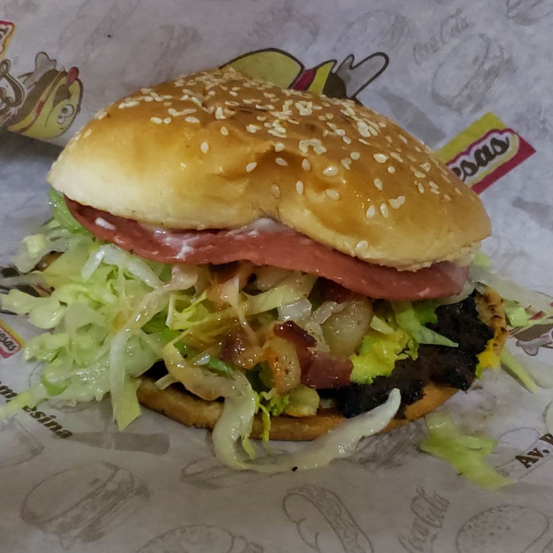 Hamburguesa Hawaiana + Papas Francesas