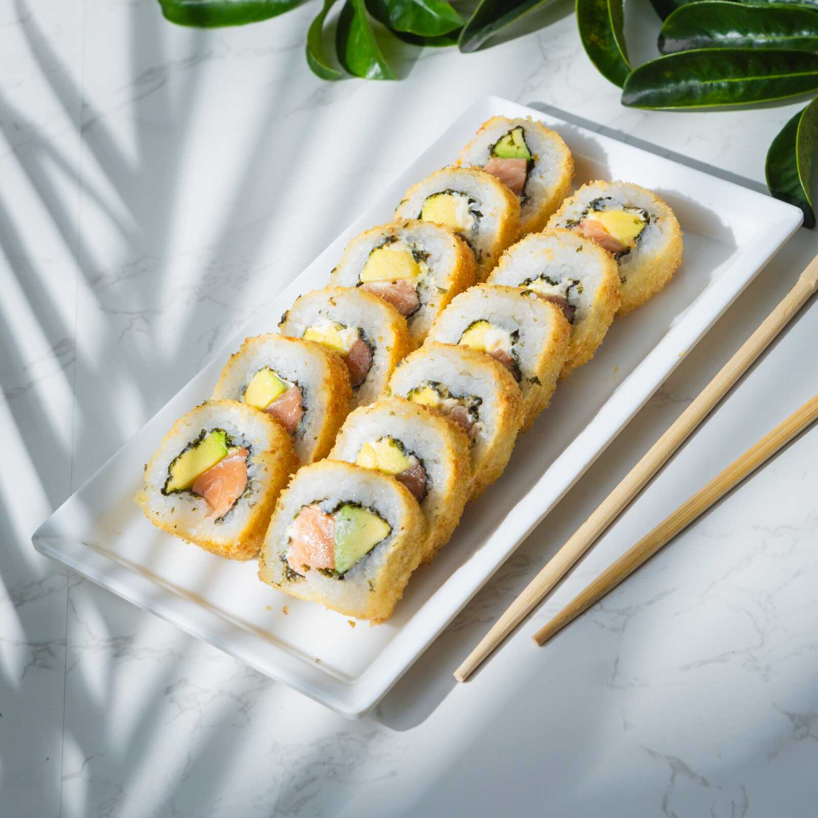 12 Bocados De Sushi Philadelphia Tempura
