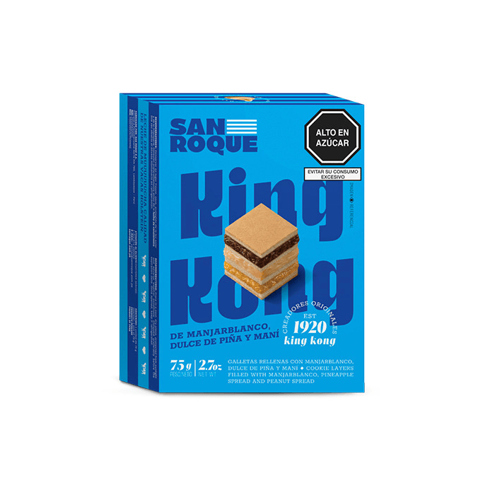 King Kong de Manjar, Dulce de Piña y Maní 75 G