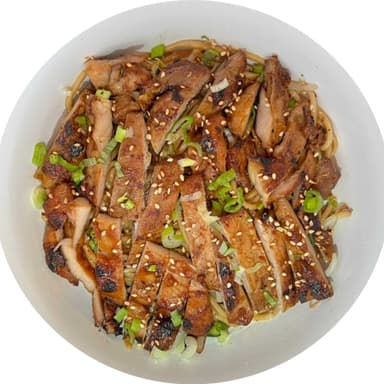 Dry Noodle con Pollo BBQ