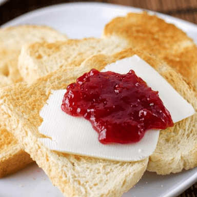 Pan con mantequilla y mermelada