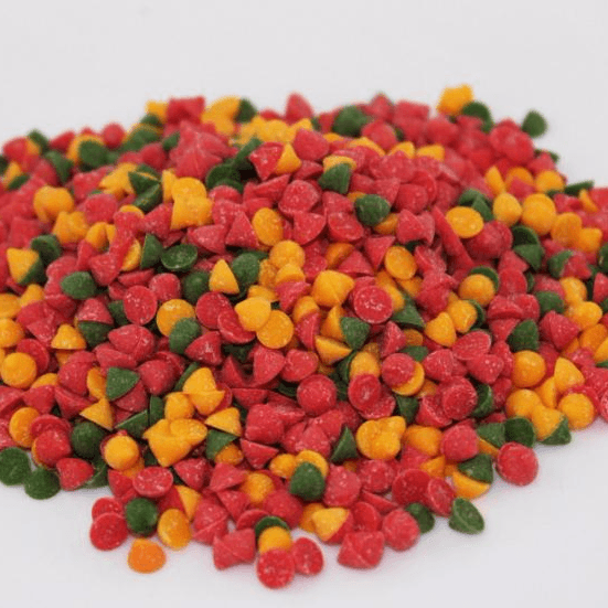 chips de chocolate de colores