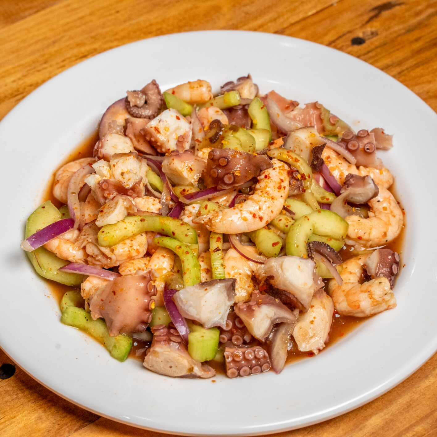 Aguachile de Camaron Cocido C/pulpo