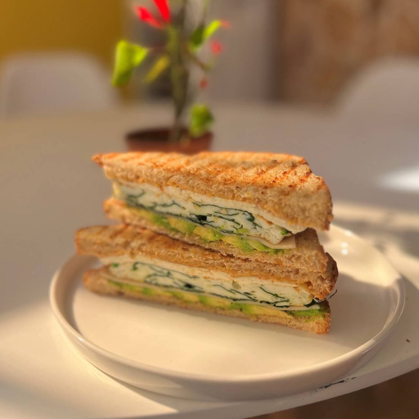 Sándwich de Claras con Espinaca