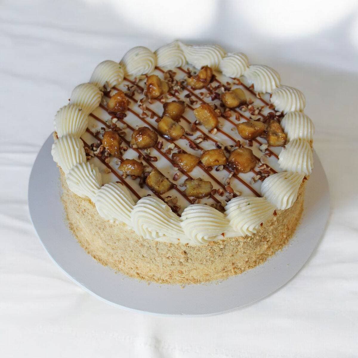 Pastel Plátano Caramelizado con Dulce de Leche