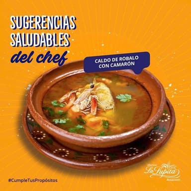 Caldo de robalo con camaron de mar