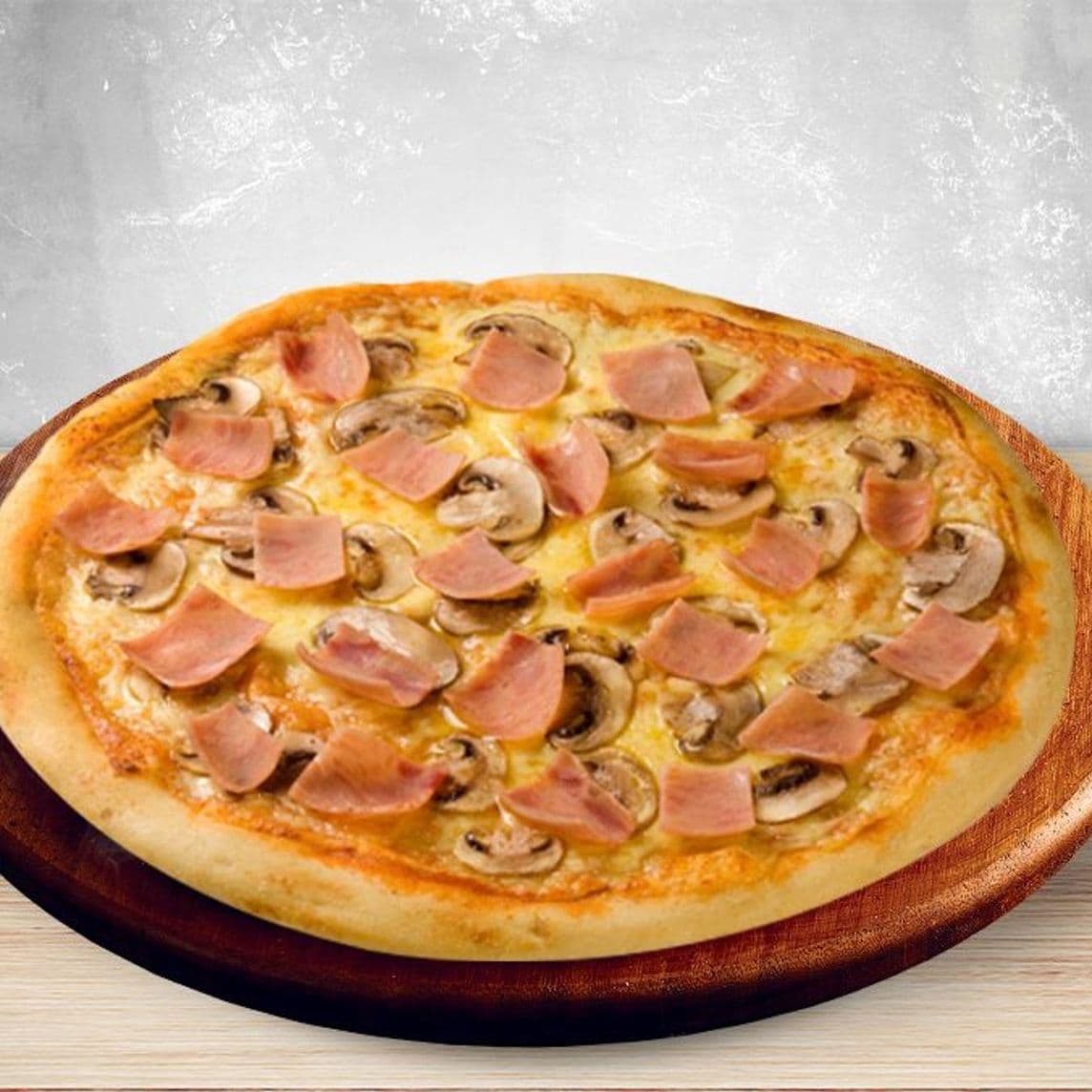 Delgada Jamón y Champiñones