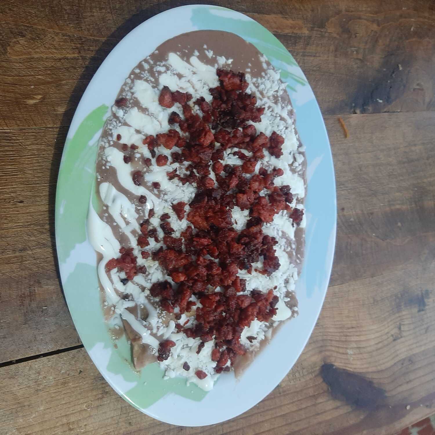 Enfrijoladas con Chorizo