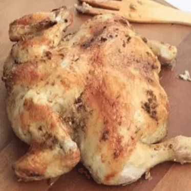 Gallina asada completa