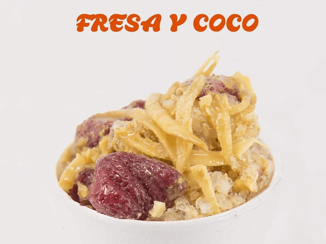 Raspado Fresa y Coco
