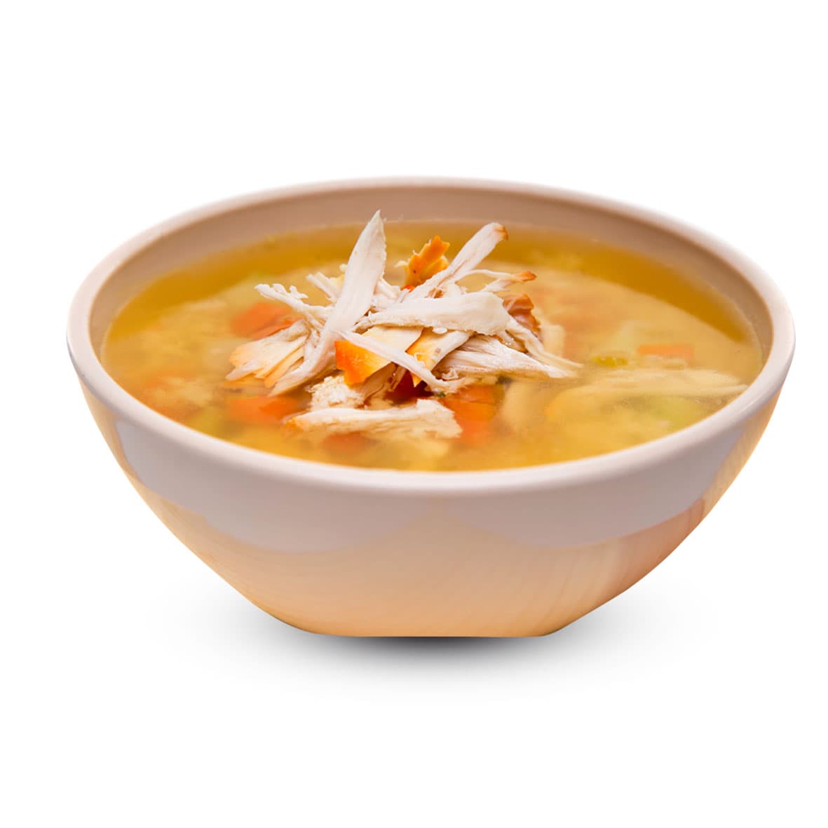 Consome de pollo y verduras
