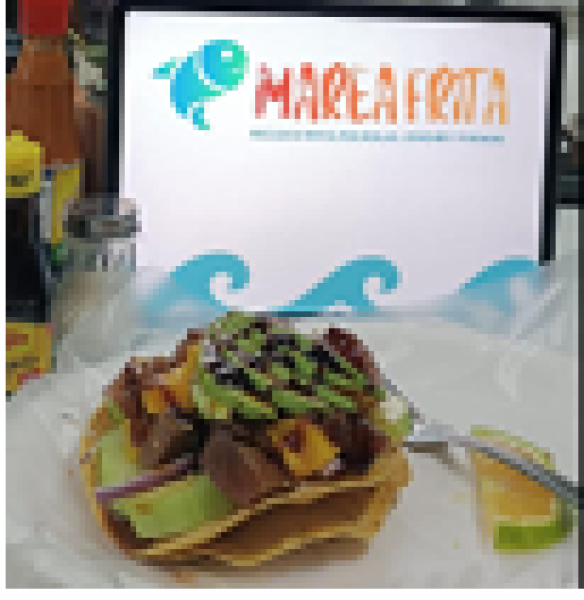 Tostada Lomo de Atún con mango
