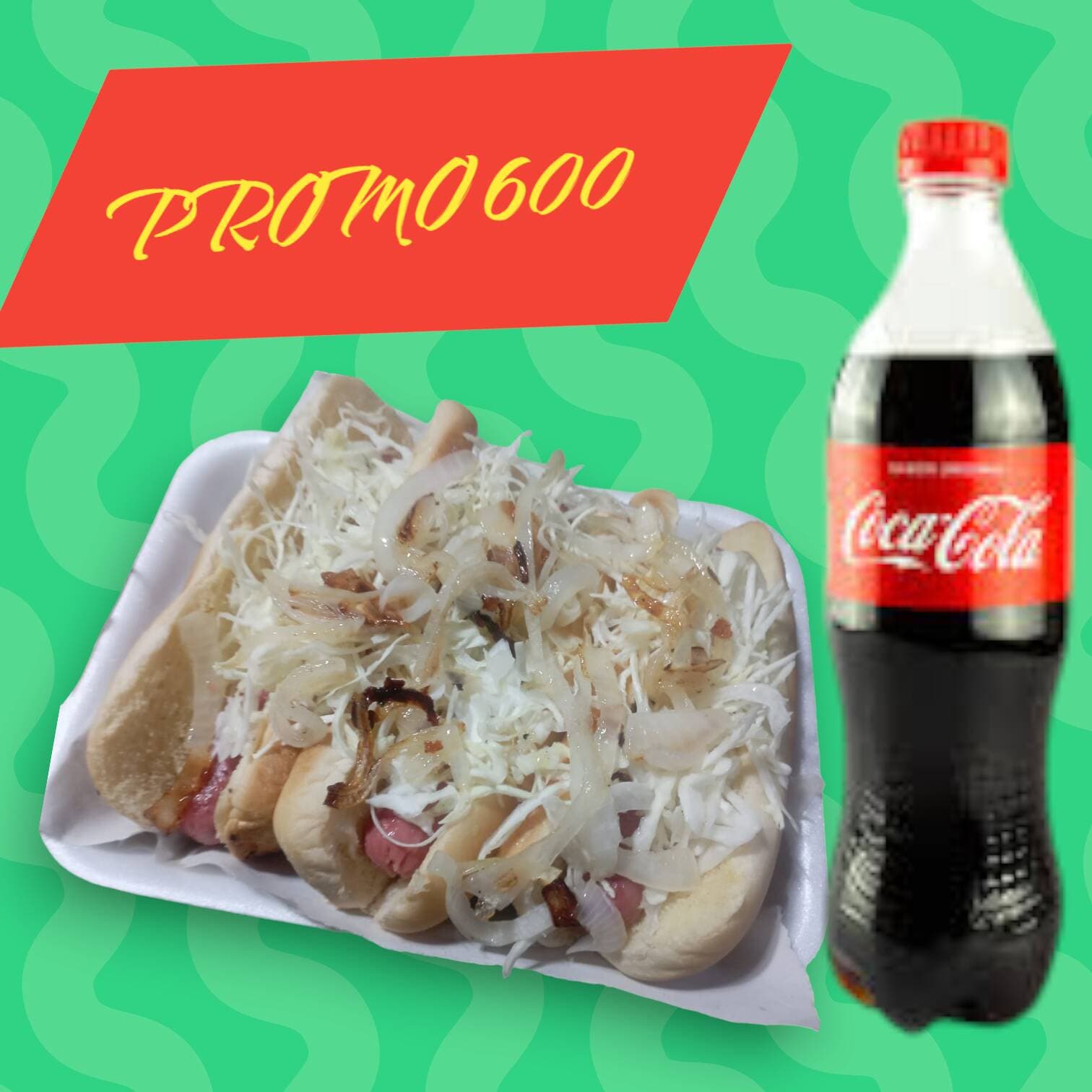 Paquete de 3 Hot Dogs + CocaCola 600ml
