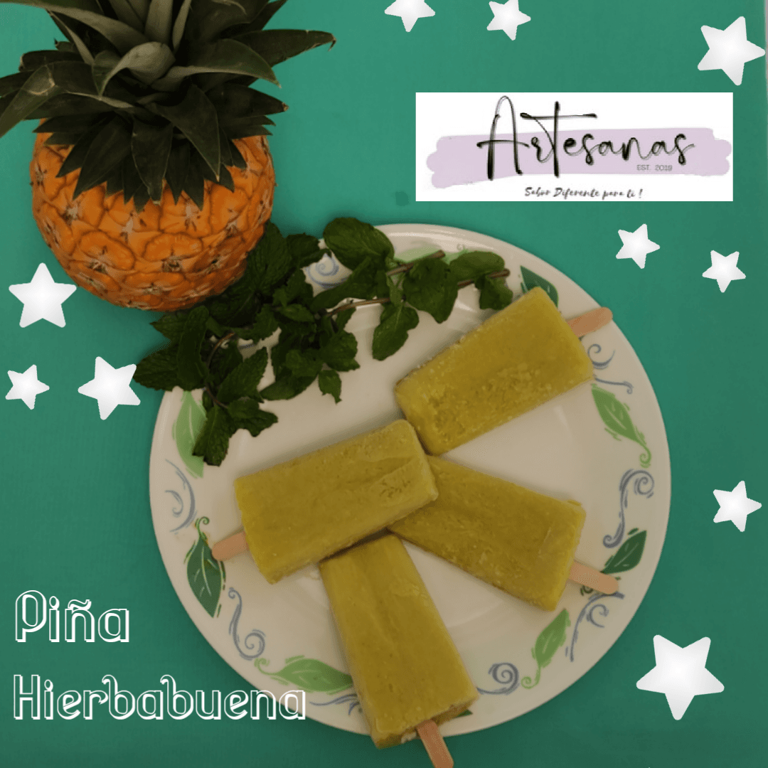 Paleta de Piña Hierbabuena