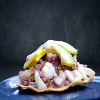 Tostada de Camarón o de Pulpo