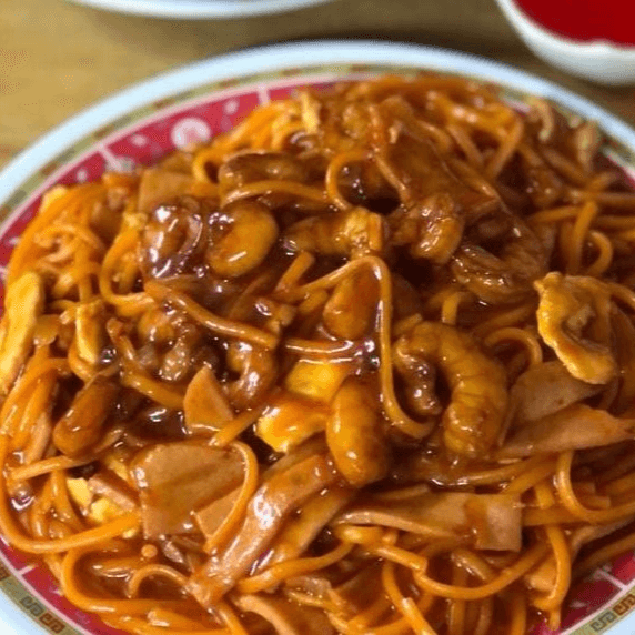 Espaguetti mediana Con Camarones.