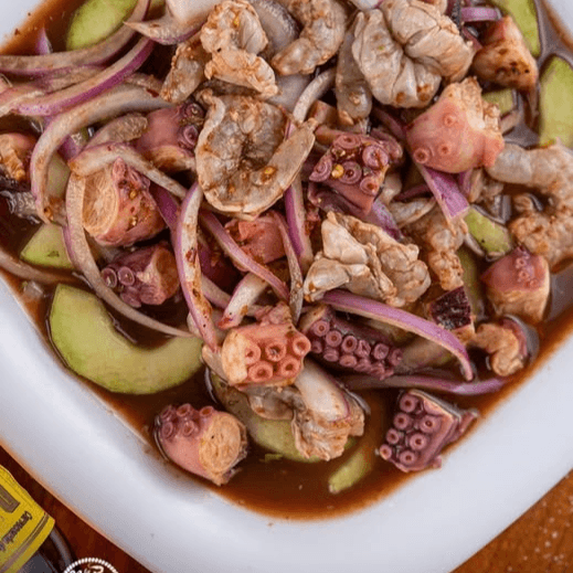 Aguachile Chiltepín Camarón con Pulpo