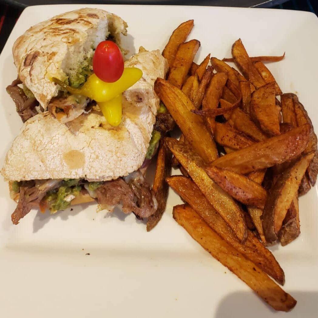 Sandwich Con Arrachera