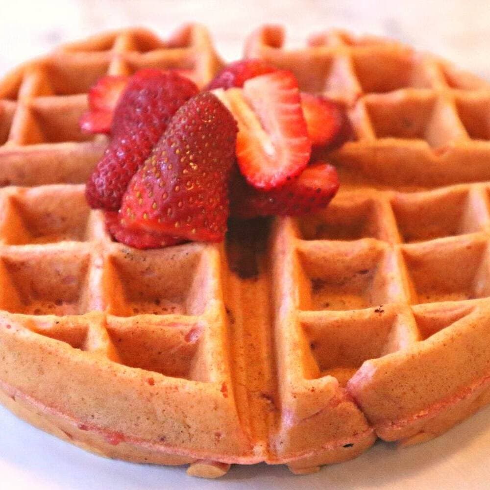 Waffles con Fresa