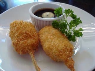 Kushiage de Queso Crema (3pzs)
