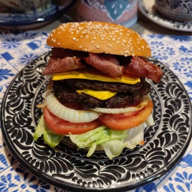 Hamburguesa Doble con Tocino