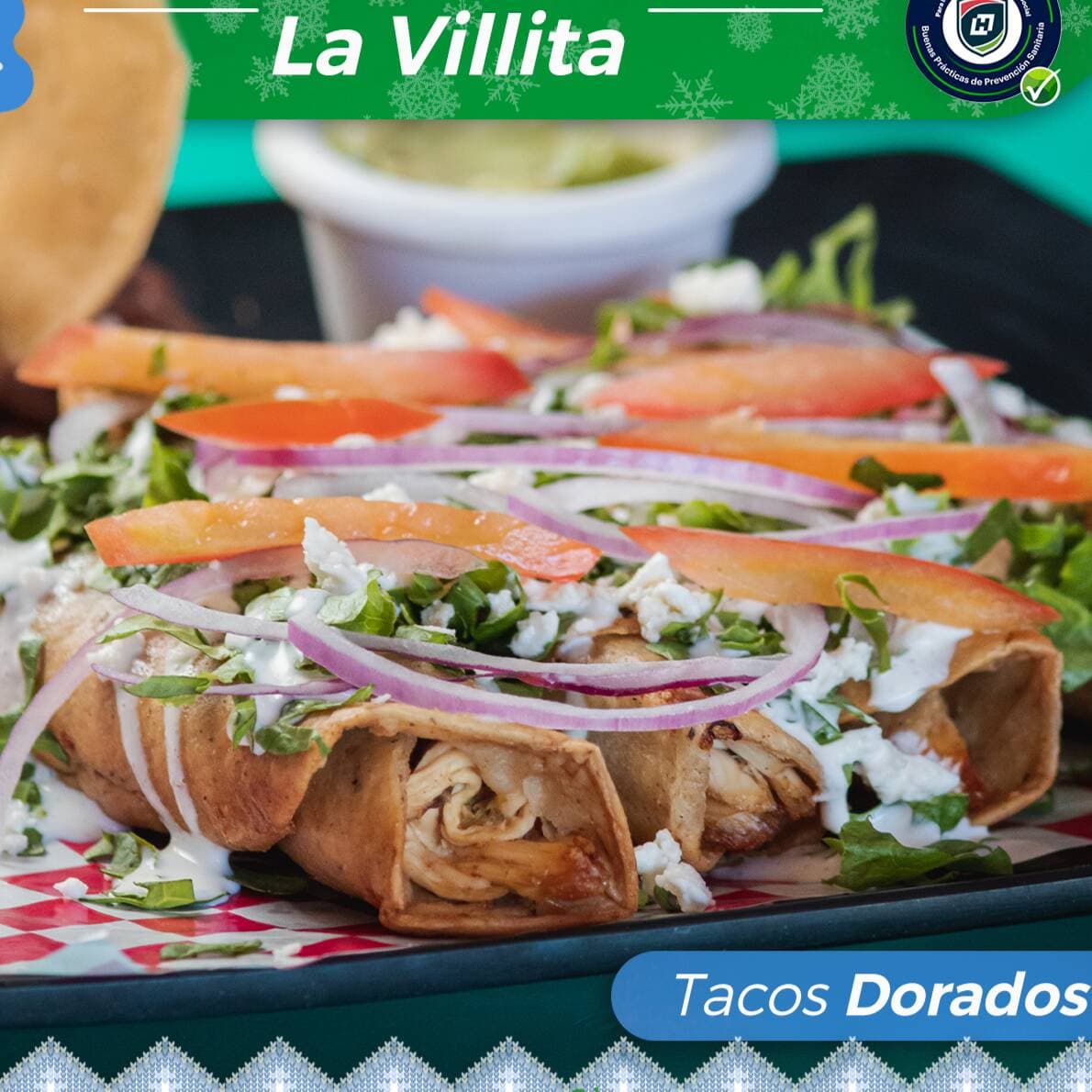 Tacos Dorados de Pollo