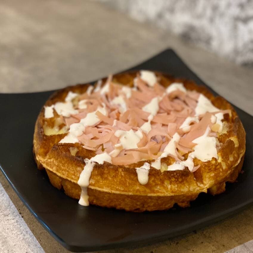 Waffle Jamón & Queso
