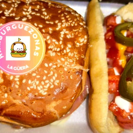 Hamburguesa y Hot-dog con Tocino