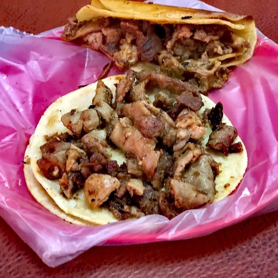 Taco Dorado de Tripas Blandas de Res.