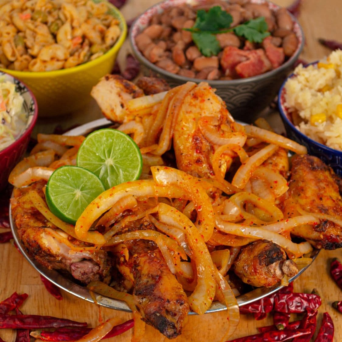 1 Pollo Enchilado CON TODO