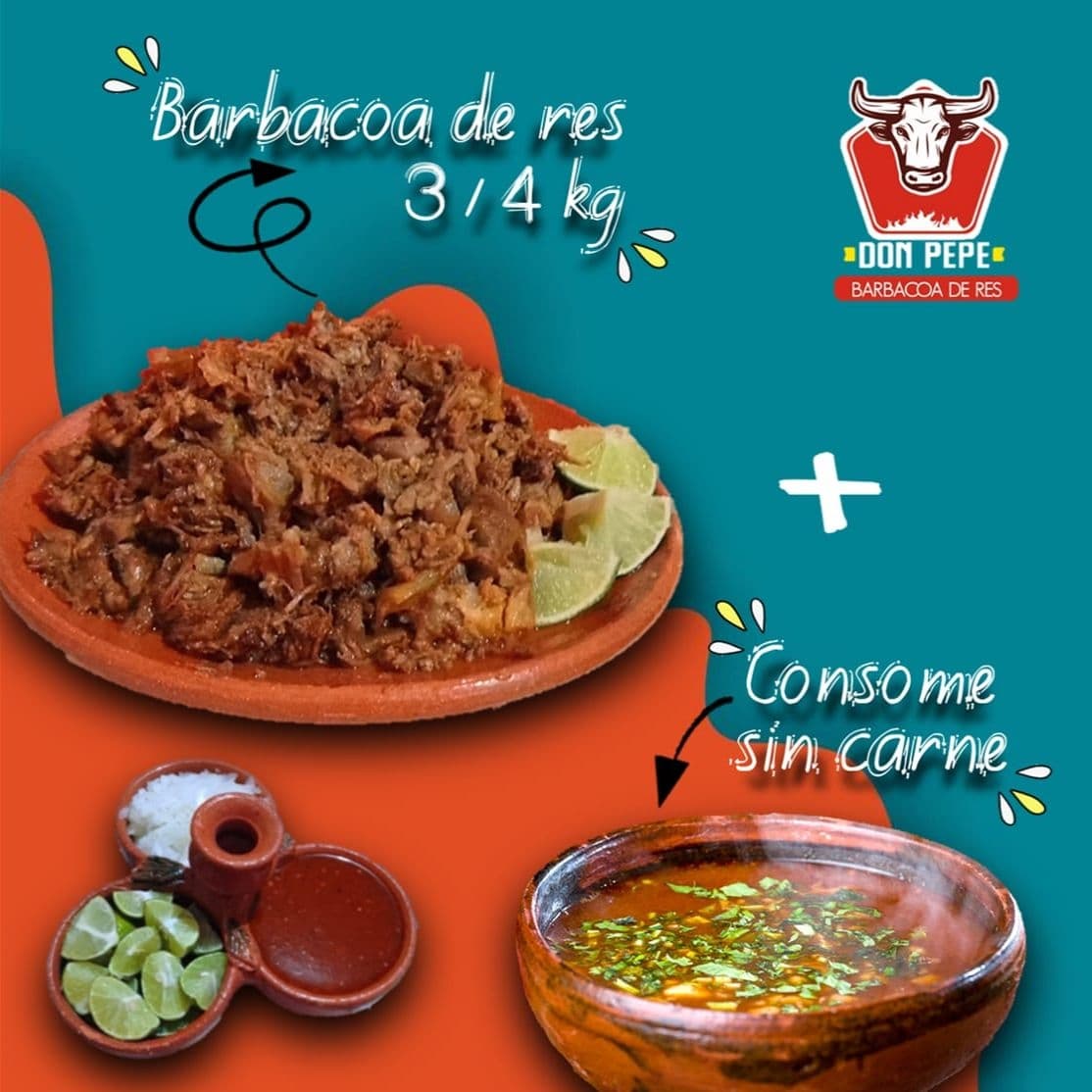 Barbacoa de Res 3/4 Kg (750 g), 2 L consome
