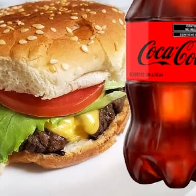 Hamburguesa Sencilla + Coca Cola 355ml Zero