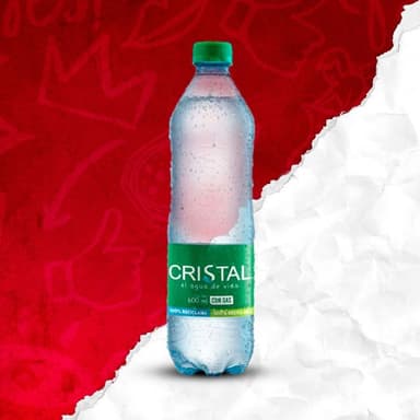 Agua cristal con gas 600ml