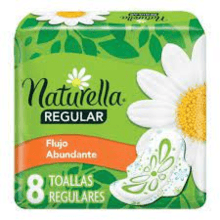 Toallas Sanitarias Naturella Flujo Abundante 8 Pz