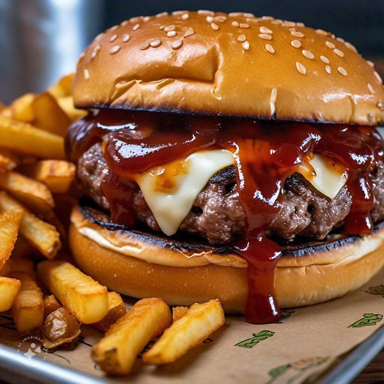 Hamb. Arrachera (c/Papas)