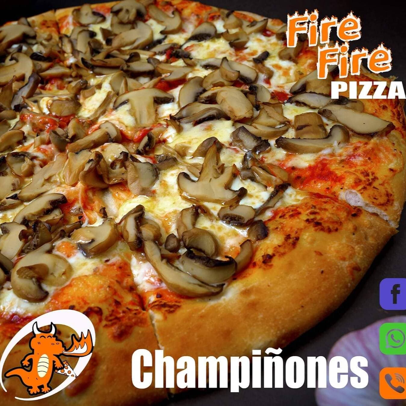 PIZZA CHAMPIÑONES