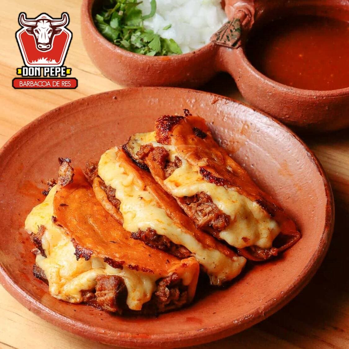 COMBO 1/2 consomé SIN carne+3 tacos esp.