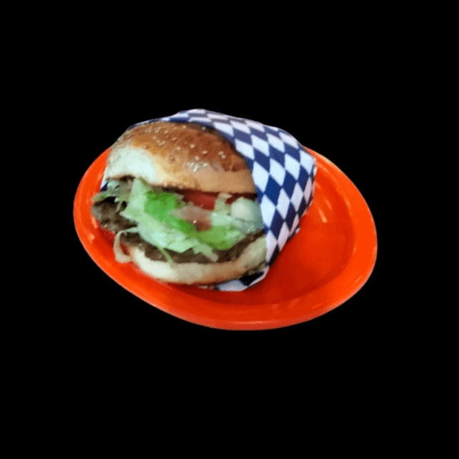 HAMBURGUESA CON PAPAS