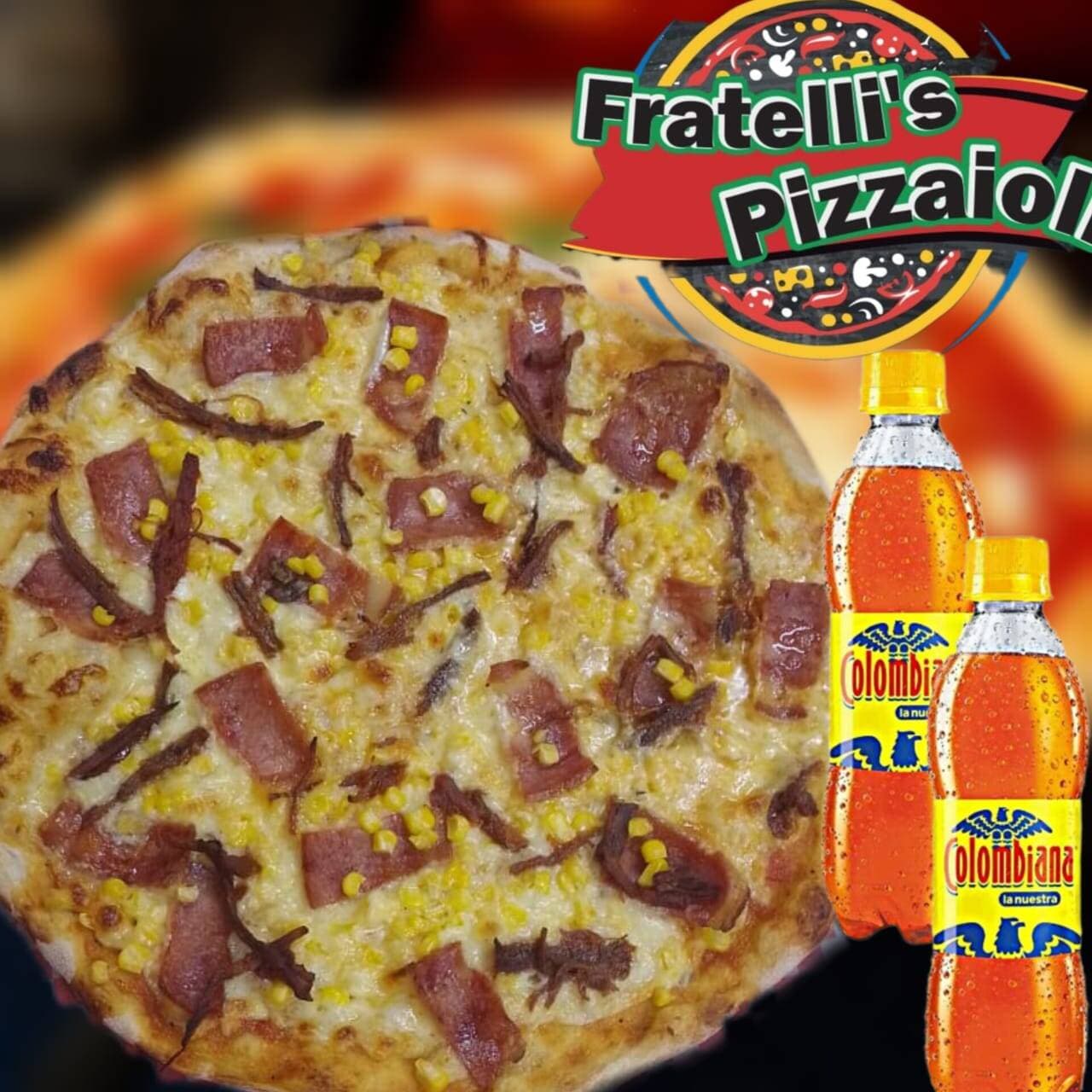 COMBO PIZZA COLOMBIANA PARA 2 + 2 GASEOSAS