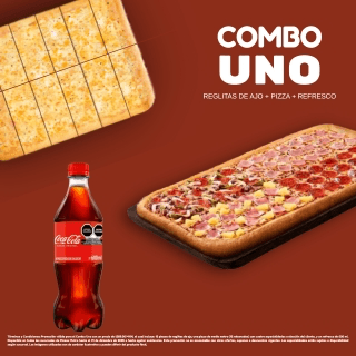 COMBO#1- Pizza Medio Metro + Reglitas + Refresco