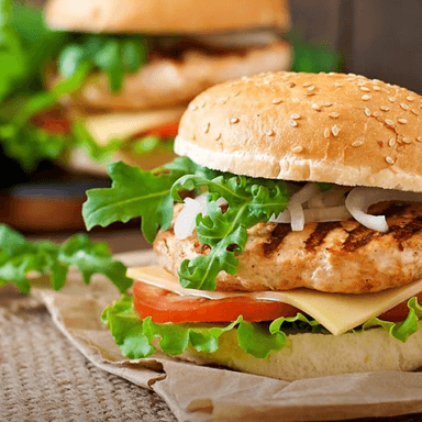 Hamburguesa de pollo sencilla