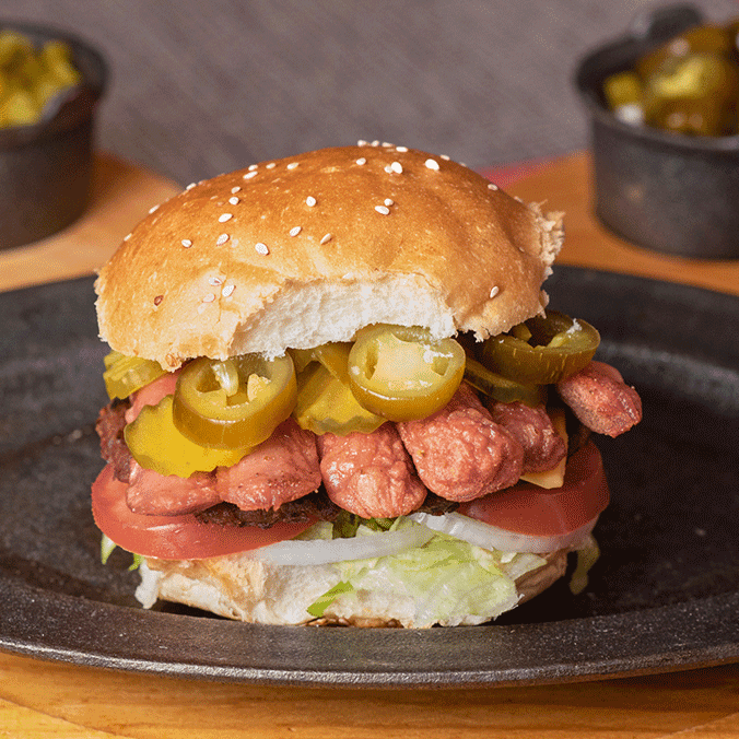 Hamburguesa con Salchicha
