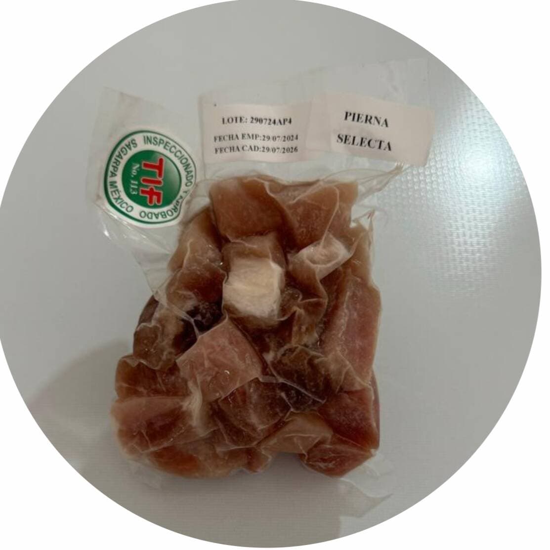 Pierna Cubicada .300gr (crudo)