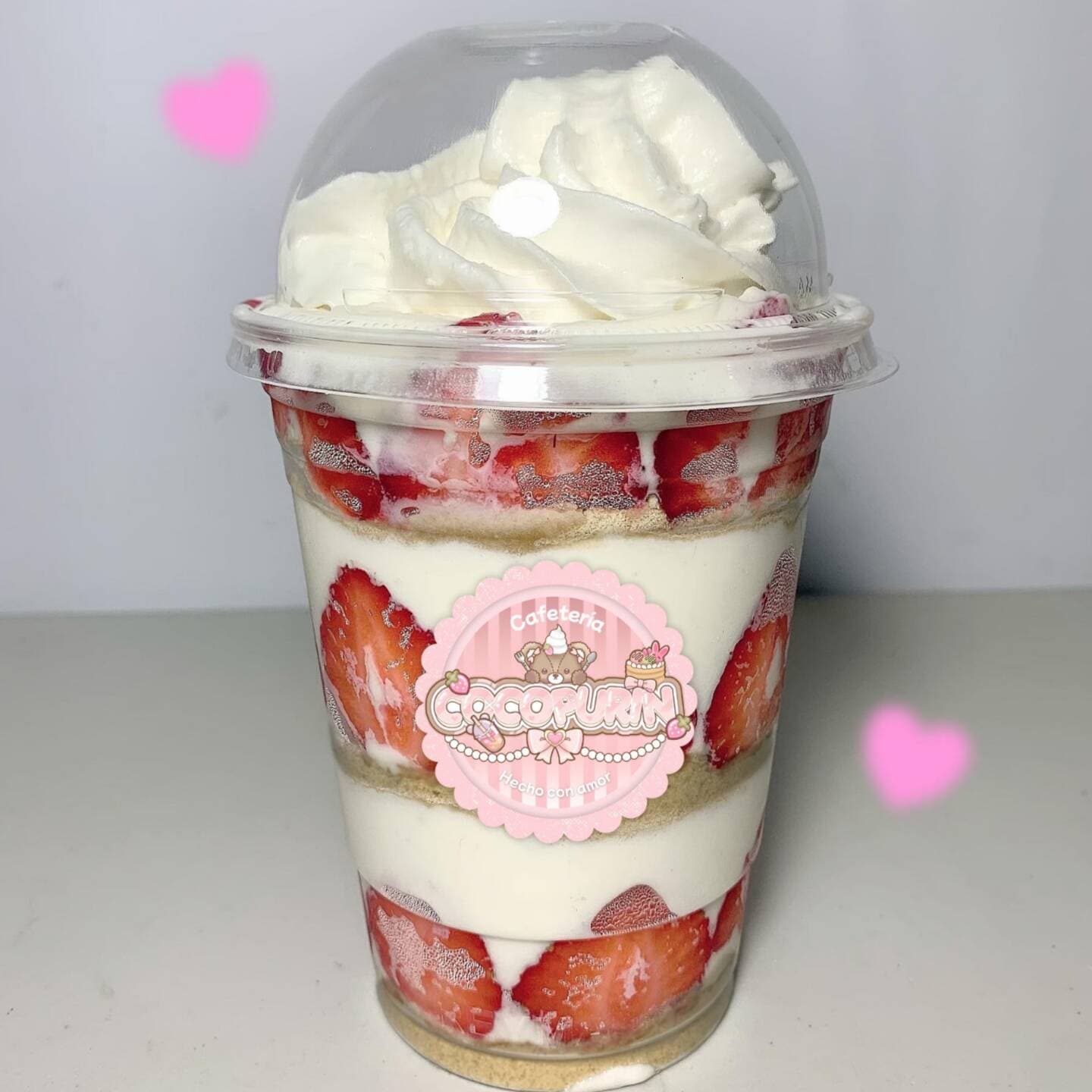 fresas con crema ♡🍓
