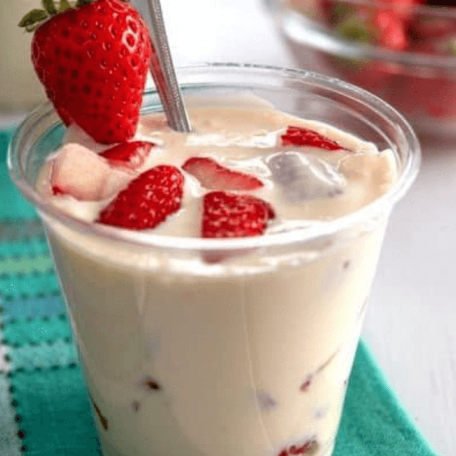 FRESAS CON CREMA 12 ONZAS