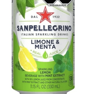 Agua mineral san pellegrino limon y menta 330ml