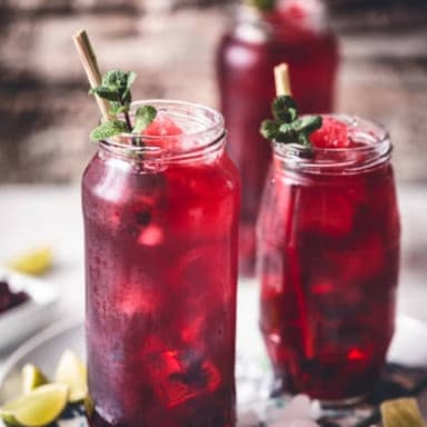 Agua Fresca Natural de Jamaica de Un Litro