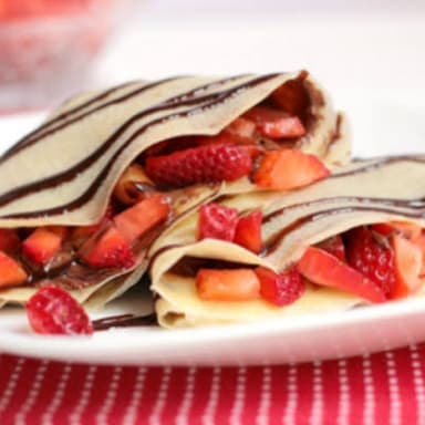 Crepa de Nutella y Rellena de Fresa
