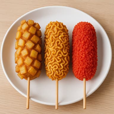 3 Banderillas Coreanas Papa/Flamin/Ramen