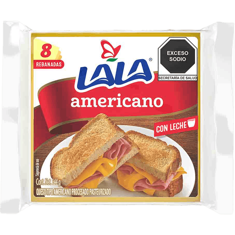 Queso Americano Lala 144 gr 8 Reb